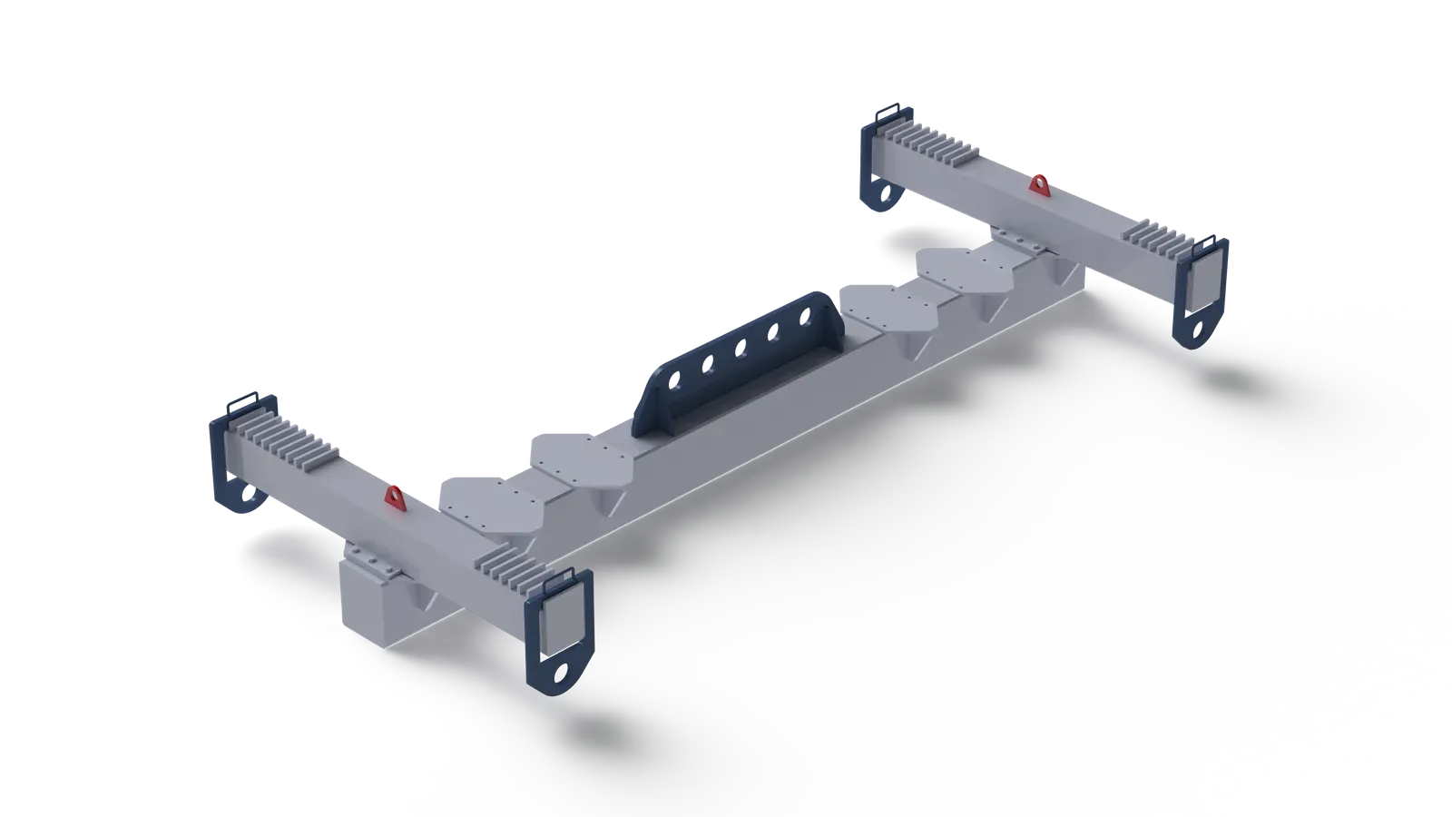 Render 3D de la percha de izaje adaptativa, vista isométrica